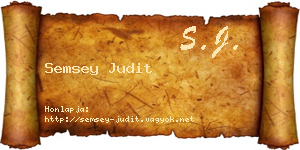 Semsey Judit névjegykártya